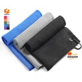 Wholesale Custom Logo Printed Waffle Weave Sport and Golf Towel Good Hand Feeling Embroidered Cotton Microfiber for Beach Use