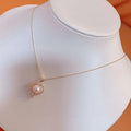 Special Offer Luxury 18K Gold Plated Love Pendant Necklace Inlaid AAAA White 7.5-8mm High Quality Freshwater Pearls Women's