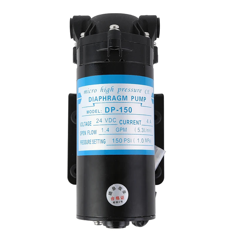 High Pressure Stainless Steel Self Priming Pump DP-150-12v 24V 30W DC Booster Diaphragm Pump for Road Roller Hot Sales