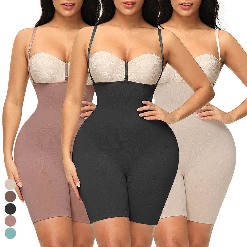 Sleeveless Open Crotch Tummy Control Shapewear Fajas Colombianas Bodysuit Women Slimming Waist Trainer Full Body Shaper