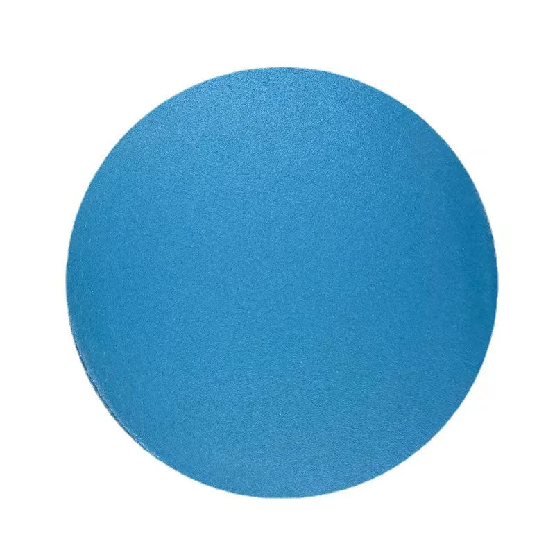 5 6 Inch Polyester Film Backing Hook and Loop Blue Zirconium Sanding Disc