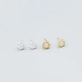 925 Sterling Silver Prevent Allergy Six-pointed Star Stud Earrings for Women Wedding Earrings Jewelry Accessories