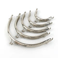 Meetee BS151 Multi-size 6.5cm~15.5cm Silver Glossy Semicircle Mini Alloy Wallet Frame DIY Bag Accessories