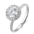 For GIA IGI VVS1 Lab Grown Diamond Wedding Ring Set Custom Engraved Classic Platinum for Anniversary for Couples