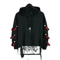Fitspi Autumn Casual Black Hoodies Tops Men's Hoodie Sweatshirt Techwear Hip Hop Harajuku Patchwork Japanese