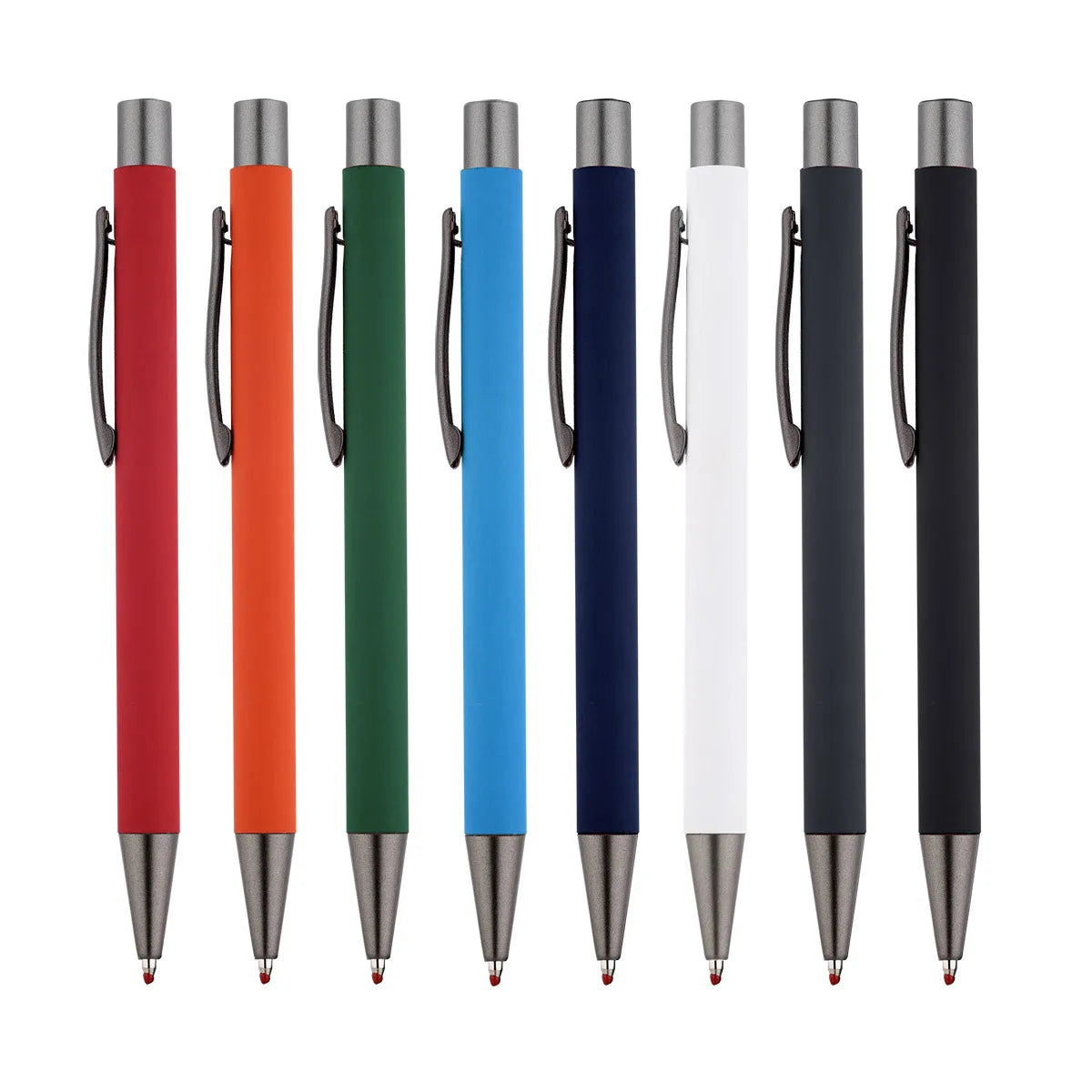 Customized logo Printing Laser Engraving Ballpoint Pen with Metal Aluminum Rod Pen Spray Glue Ballpoint Pen