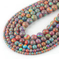 Wholesale High Quality Synthetic Rainbow Malachite Loose Stone Round Beads for Jewelry Diy Making Necklace Bracelet