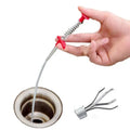 90cm Stainless Steel Sewer Dreging Tool Drain Hook Wire Spring Cleaner Hair Clog Remover Sink Dredge Sewer Tools