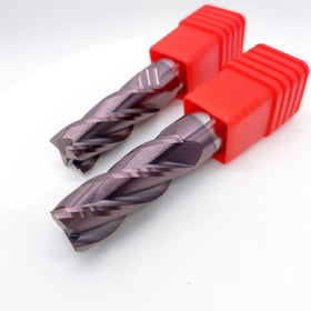 Cost-Effective 4-Flute Flat End Mill | HRC45/55/65 Bronze Coated Solid Carbide End Mills
