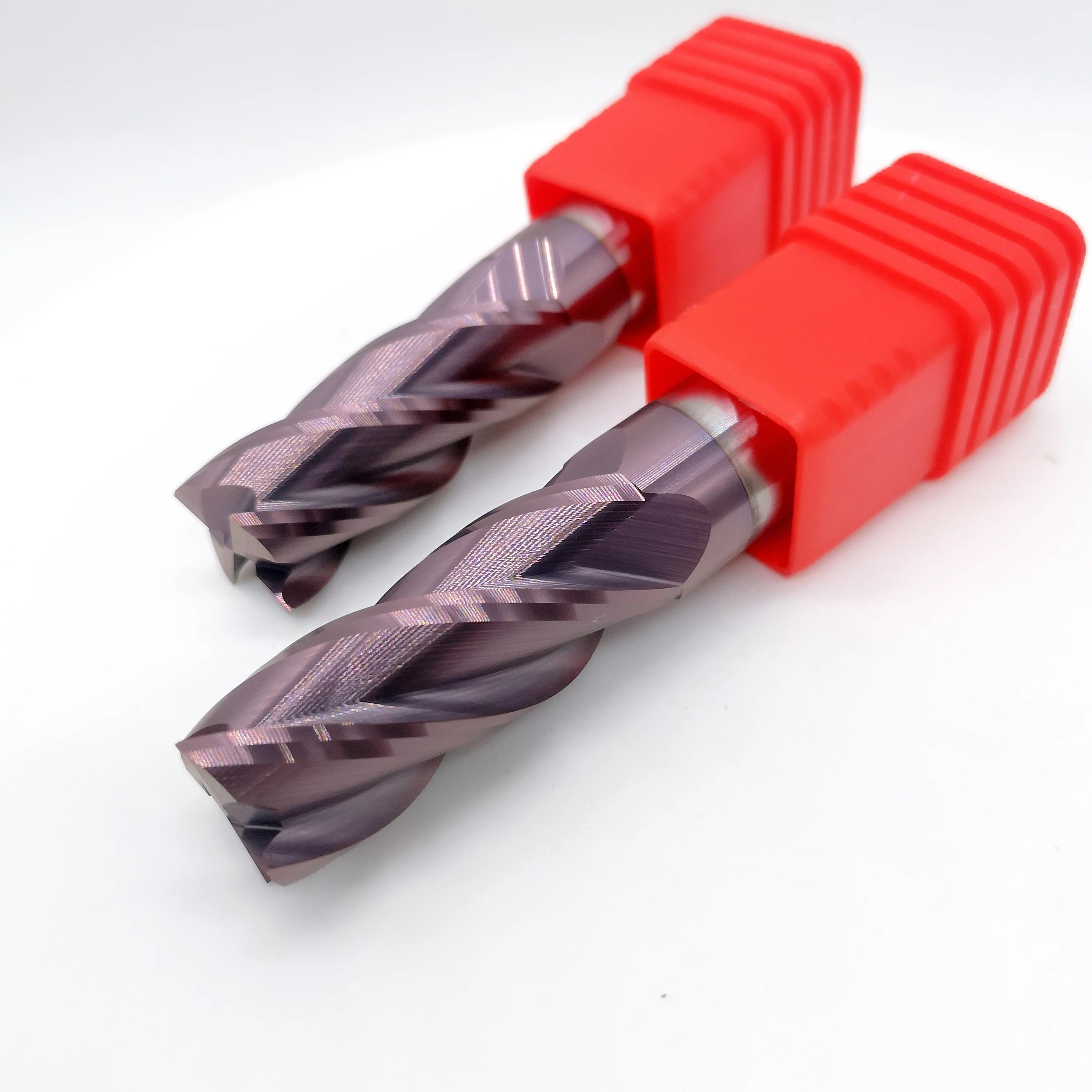 Cost-Effective 4-Flute Flat End Mill | HRC45/55/65 Bronze Coated Solid Carbide End Mills