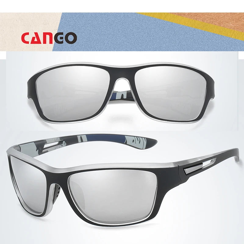 Cango Custom Logo Wholesale Running Glasses Sport Sunglasses Men Polarized Outdoor Sport New Model Sunglasses