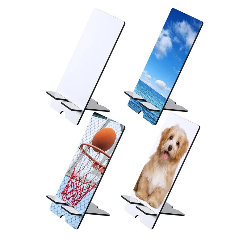 Sublimation Blank Phone Stand DIY Craft Desk Wood Smartphone Holders for Office Table Home Kitchen
