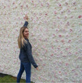 J1243 Customized Artificial Silk Flower Wall Backdrop for Wedding Decor