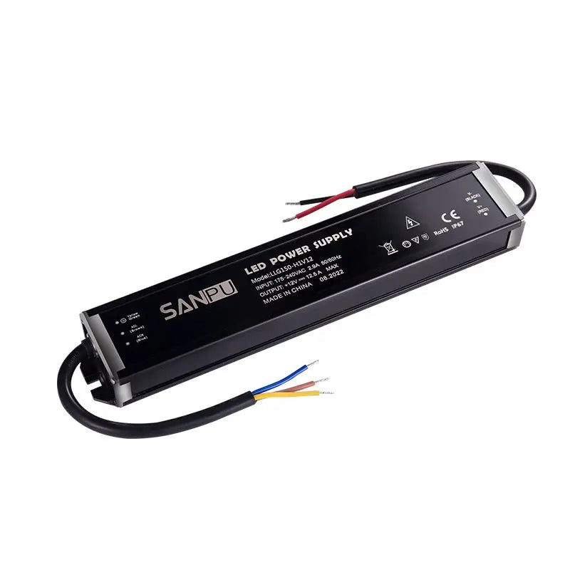 DC 24V AC 12V LED Driver Outdoor Aluminum IP67 Waterproof CCTV Camera Power Supply Rainproof Slim Strip with 60W Output