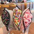 Cute and Sweet Girls Hair Tie Rubber Seamless Elastic Ponytail Holders No Damage for Thick Hair 100 Pieces
