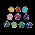 40 X 43mm Glitter Enamel Hang Pendant Charms Glint Cat Dog Bear Paw Footprint DIY Accessories Pet Collar KeyChain Jewelry Making