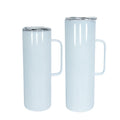 20oz 30oz Straight Sublimation Blanks Stainless Steel Tumbler Double Wall Coffee Mug Straight Skinny Tumbler With Handle