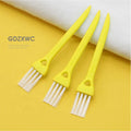 Tail Scraper Yellow Small 84mm Cleaning Brush for Kitchen Bottle Lid Rubber Seal Remove 2-in-1 Brush 11-Colors