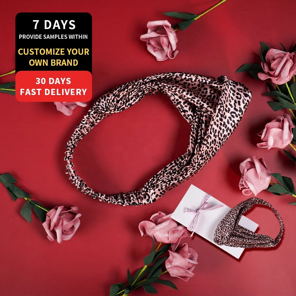 Natural Wholesale Customized 16/19/22 mm 100% Mulberry Silk Headband Wholesale Silk Head Wrap for Girls