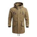 Daily Loose Thin Long Workwear Jacket Outdoor Sports Windbreaker Cotton Men's Coat