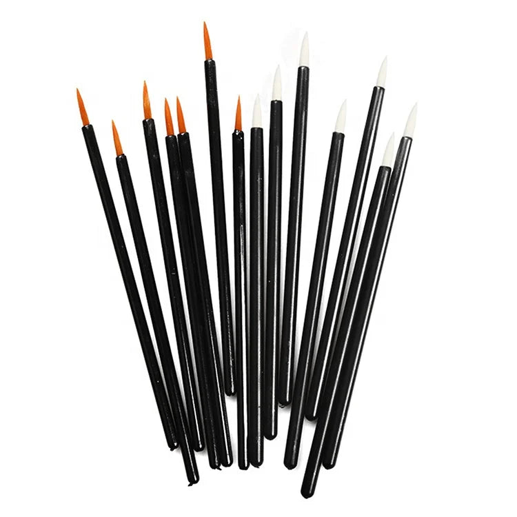New Nylon Disposable Eyeliner Brush Beauty Nail Brush Makeup Tools Lipliner Brush Applicator Black Makeup Tools