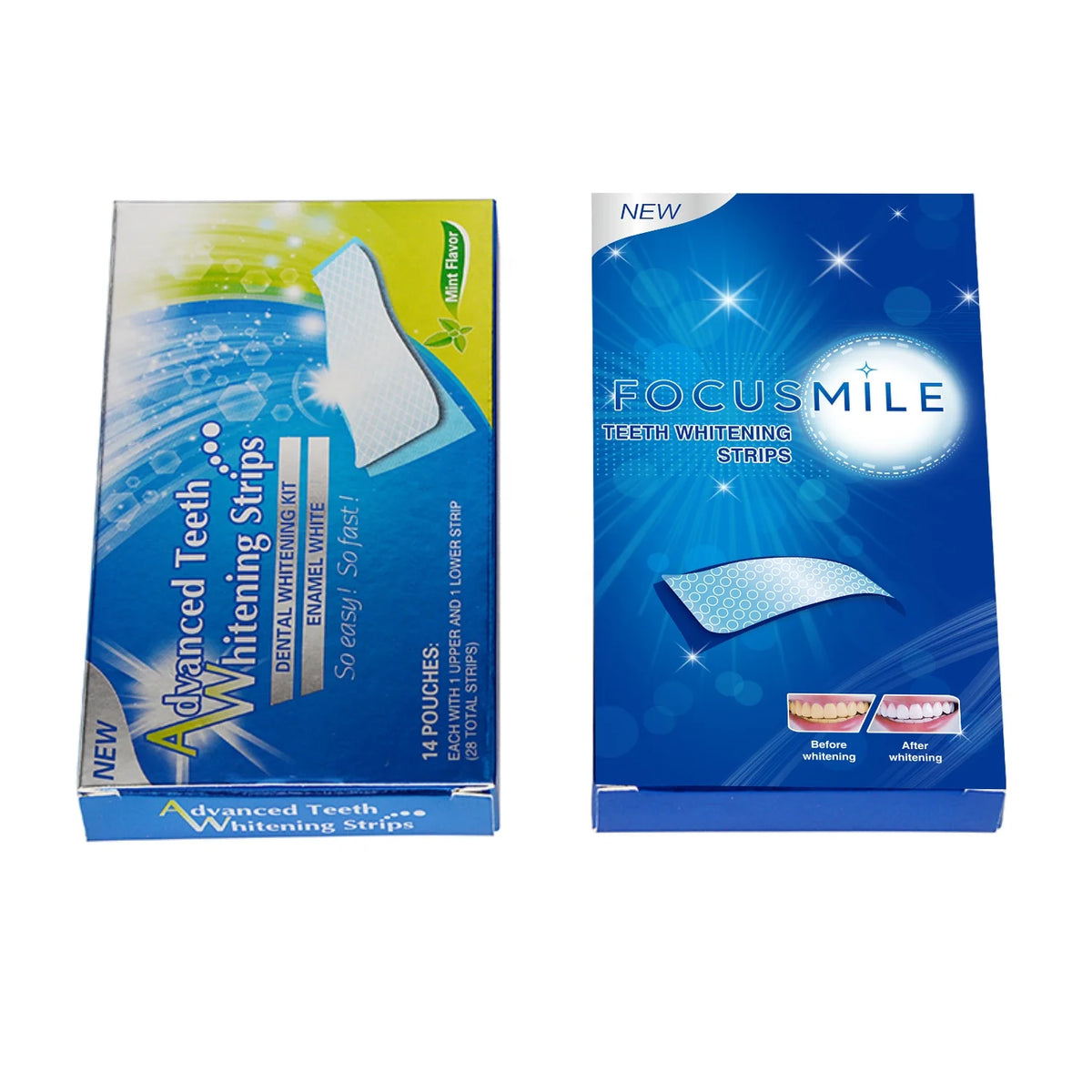 14 Pieces Peroxide Free Professional Dental Care Bright Teeth Whitening Strips Whitening Gel Strips for Sensitive Teeth MegaBDM