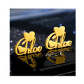 Excellent Fashion Gold Customized Name Cute Heart Earrings Stainless Steel Letters Studs Earrings