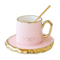 Solhui Novelty Letter Coffee Mug Set with Coaster and Spoon 190ml Wholesale Mugs with Handle