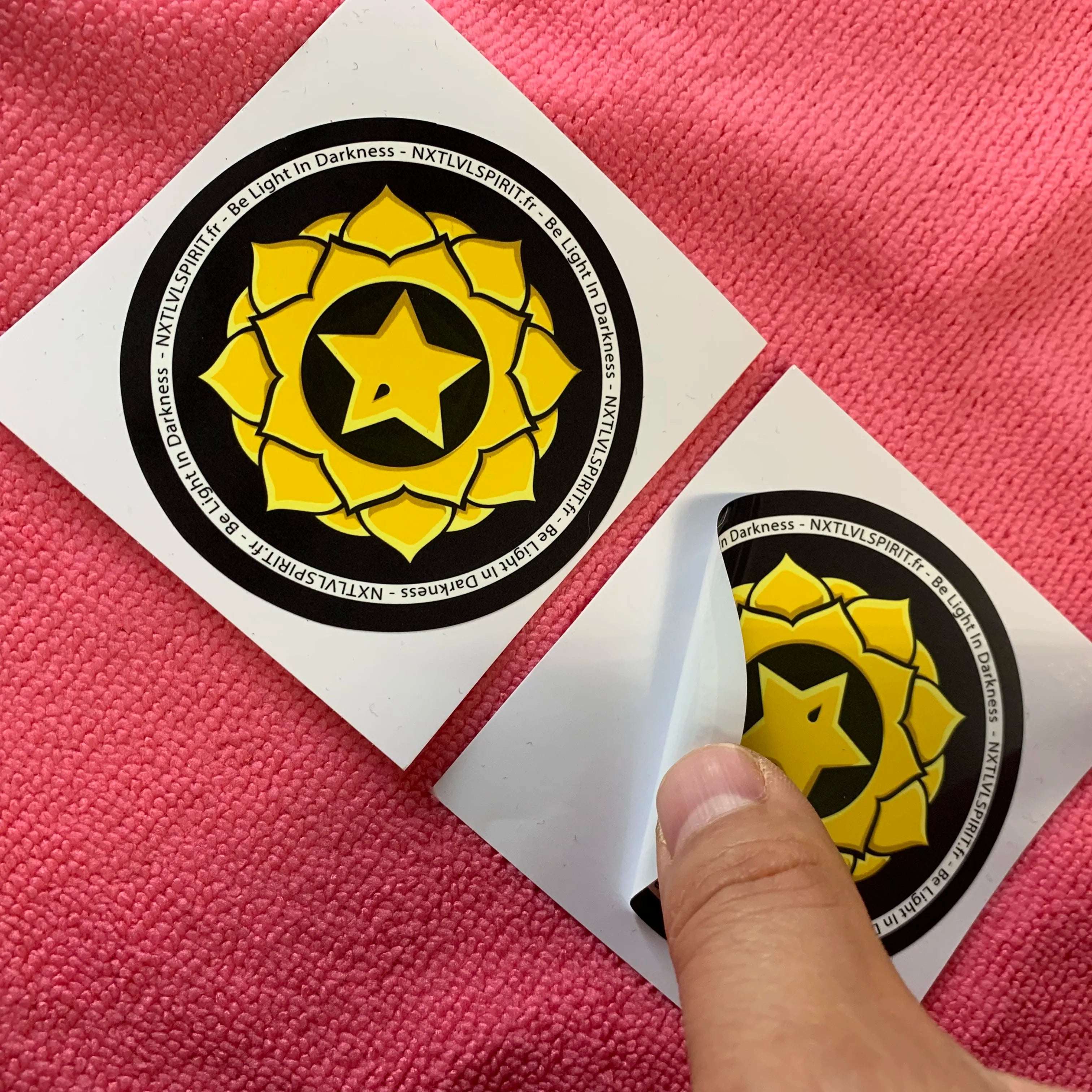 Custom logo Durable Printing Plastic Sticker for GarmentSelf Adhesive Glossy Surface PVC Vinyl Sticker
