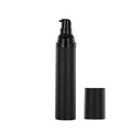 High-end Cosmetic Packaging 15ml 30ml 50ml Matte Black Serum Airless Pump Bottles with Lotion Pump or Sprayer