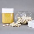 180 ML Clear Plastic PET Square Pot Jars Bottles Empty  Packing Container Storage Vials Cans Dispenser with Black Screw Lid