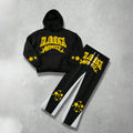 Autumn Men's Casual Tracksuit Hoodie Sets Unisex Streetwear  Pullover Hoodies and Flared Pants 2 Pieces Custom DTF Printed Logo