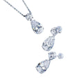 925S Sterling Silver Jewelry Zirconia Jewelry Set With Clip on Earrings White Indian Jewelry Set Hoop Earring Set