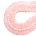Wholesale High Quality Natural Stone Matte Frost Rose Quartz Loose Round Beads for Jewelry Making