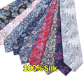 2026 New Arrival Wholesale/Custom Handmade Men's Business Tie Custom Logo 100% Silk Woven Floral Pattern Necktie for Men