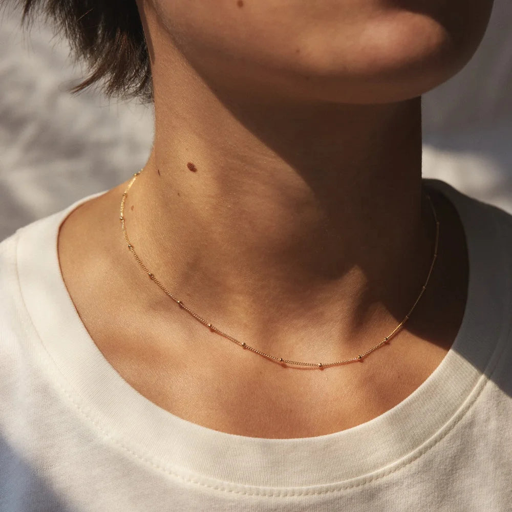 Cadena De Plata 925 Trending Products Hot-sale Pure 925 Sterling Silver Clavicle Link Neck Chain Necklace