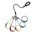 Heavy Duty Nylon Braided Dog Leash 3 in 1 Multi-Head Detachable Anti-Tangle Lead with 3M Reflective for Walking Training Pets