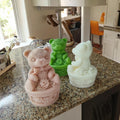Teddy Bear Aromatherapy Candle Silicone Molds Cute Gift Decorative Base Bear Plaster Ornaments DIY Handmade Glue Drops Moulds