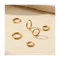 Simple Pop Small Hoop Earrings Set Stainless Steel Ladies Stud Earrings
