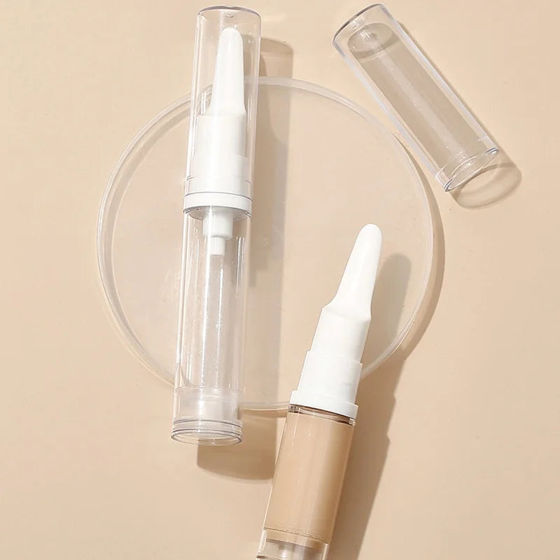 Mini 5ml 10ml 15ml Plastic Airless Pump Bottles Refillable Vacuum Skin Care Serum Lotion Storage Containers for Eye Cream Makeup