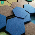 TianGe Modern Hexagonal Soundproof Panels for Hotel Use 9mm Thick Polyester Fiber Fireproof Eco-Friendly Customizable Graphic