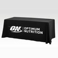 Trade Show 6ft UNFITTED Custom Printed Tablecloth Branded 4 Sided Table Cover