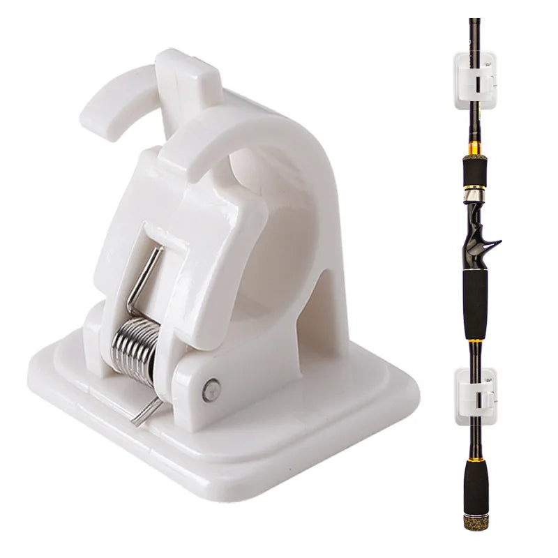 Portable Fishing Rod Rack Adhesive Lock Fishing Holder Storage Ceiling Fishing Rod Holder Rack Garage