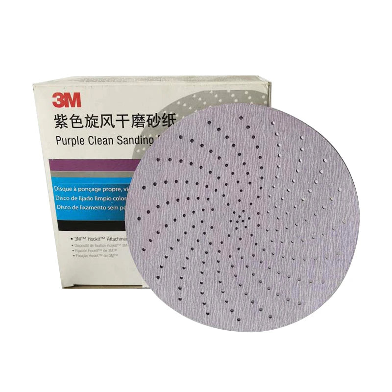 50pcs Purple Clean Sanding Disc 3M  Cyclone Sandpaper Porous Dry Grinding Round 6 Inch 150mm Disc Industrial Grinding Car