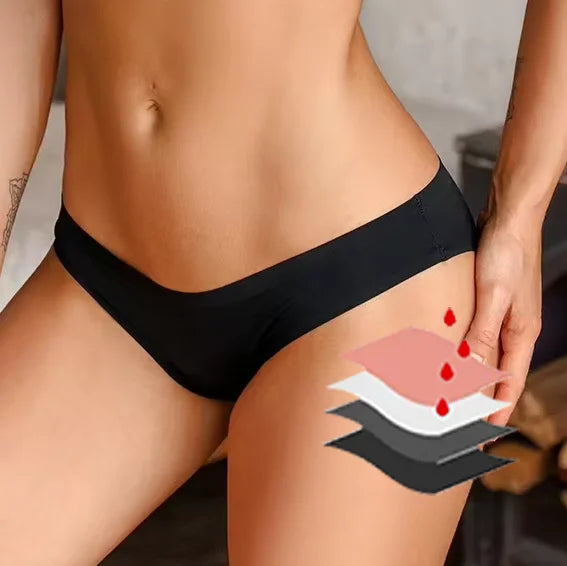 Cotton Wholesale Seamless Girls Teen Leakproof 4 Layer Absorbent  Period Panties Menstrual Underwear