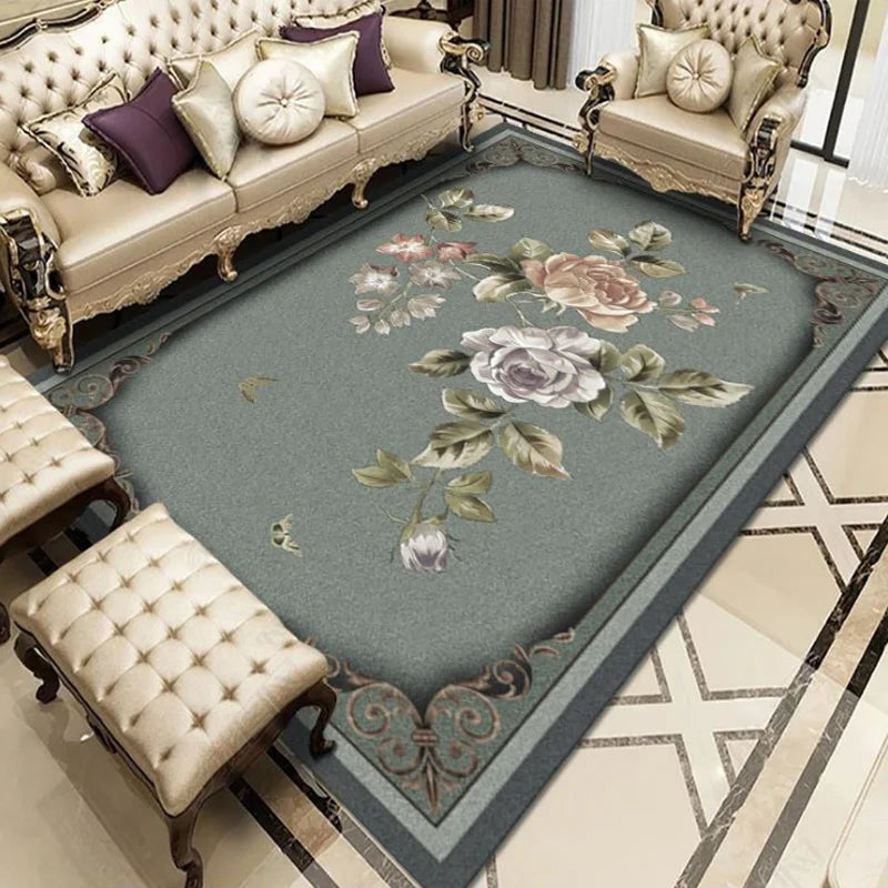 Machine Made KILIM Abstract Printed Blended Modern Medium Pile Living Room Oversize Carpet Customized Size Non-Slip Washable