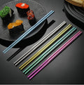 Pure Titanium Eco-friendly Chopsticks 230mm for Camping Hiking & Travelling-Chinese Style with Silver Crystalline Surface
