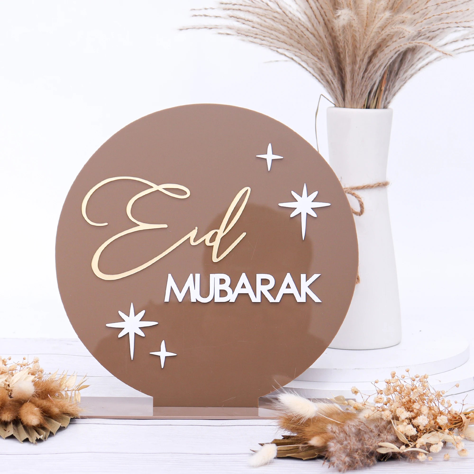 Pafu Muslim Gifts Eid Mubarak Ramadan Decorations Acrylic Desk Ornaments Eid Mubarak Sign