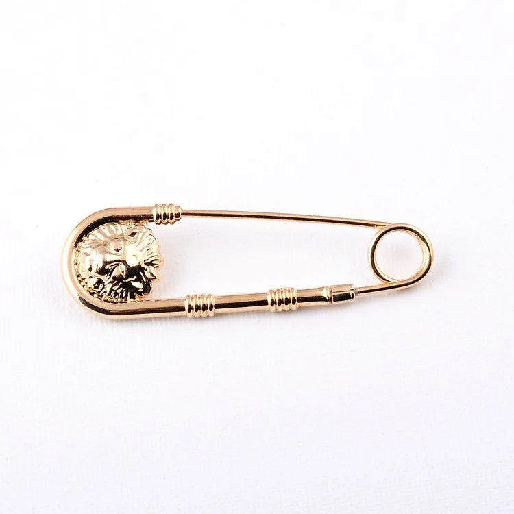 ZF Hot Selling Alloy Double lion Brooch Pin Trendy Fashion Dress Jewelry for Women