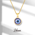 HOVANCI Blue CZ Devil Evils Eye Choker Necklace Non Tarnish Stainless Steel Chain Necklaces